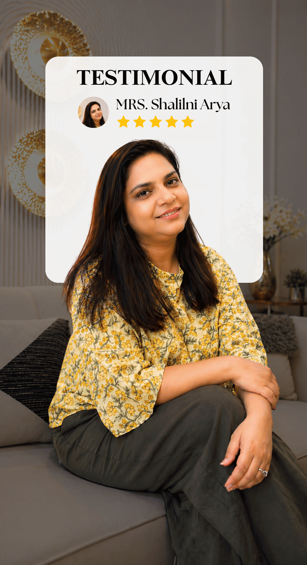 AD Interio client testimonial from Shalini Arya
